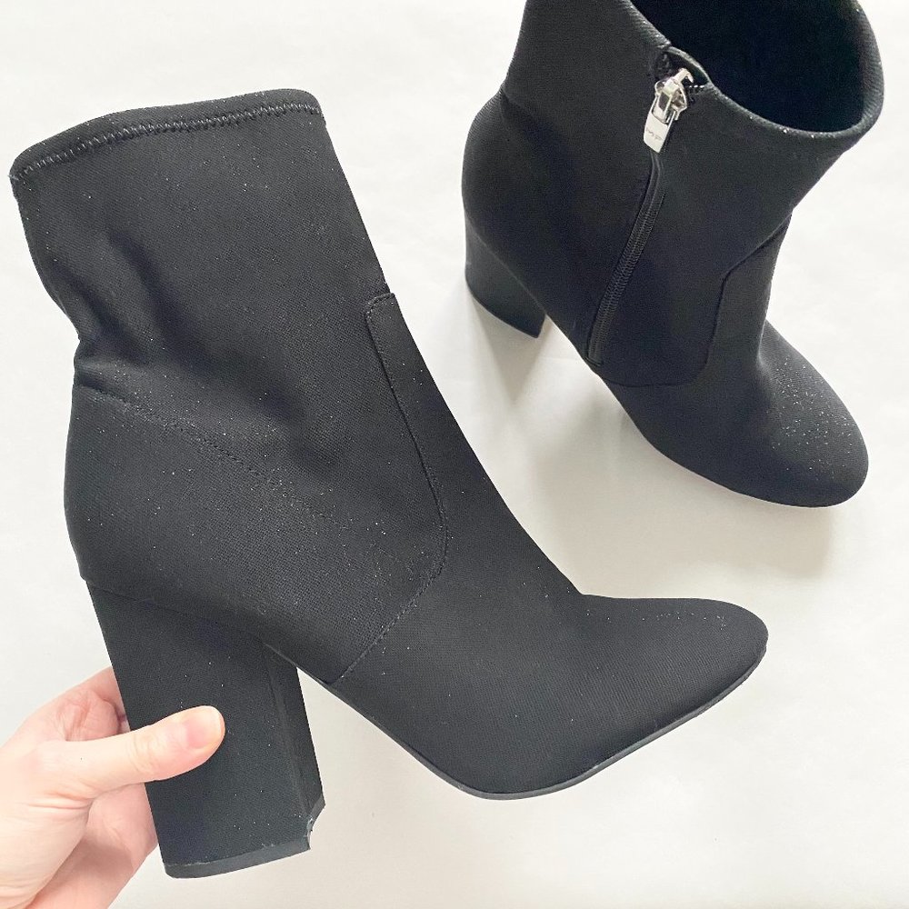 Marc Fisher Glitter Newbie Sock Ankle Boots